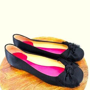 Kate Spade Black Women's Flats with Bow Detail